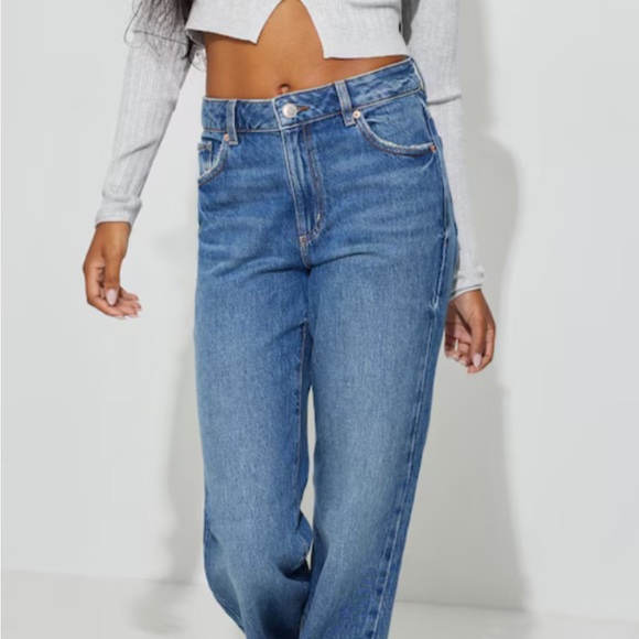 Garage Light Blue Ripped Straight Leg Jeans - Picture 5 of 5